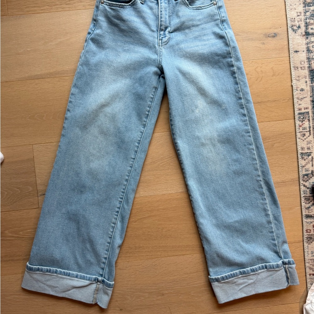 Just Black Denim Wide Leg Cuff Jeans-Size 26
